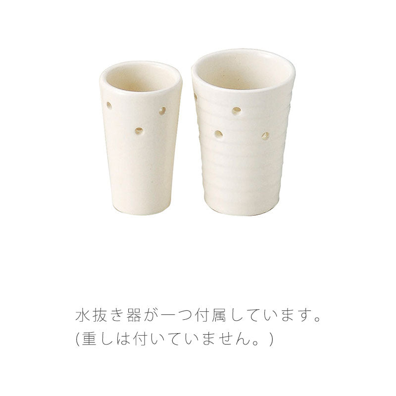 漬物器陶器ぬか漬け鉢水抜き付冷蔵保存角型おしゃれ(大)幅27cm(小)幅21.5cmホワイト青磁万古焼萬古焼