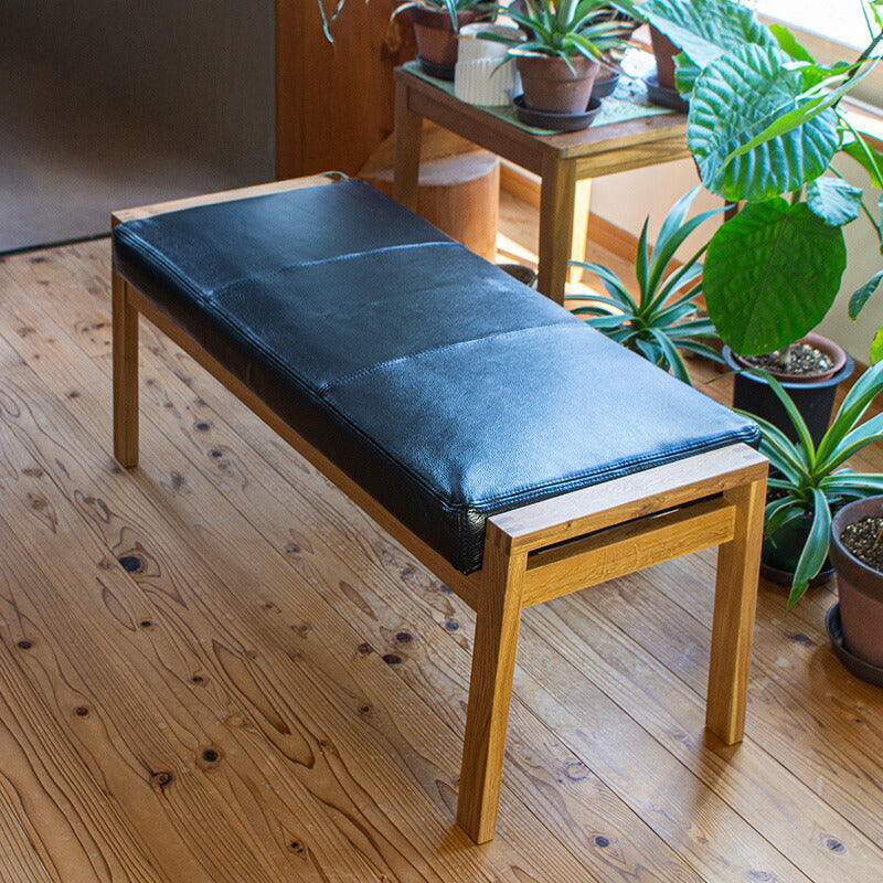 ベンチソファベンチチェアリビング用家具2P幅110cm幅135cmホワイトオーク材ウォールナット材無垢本革