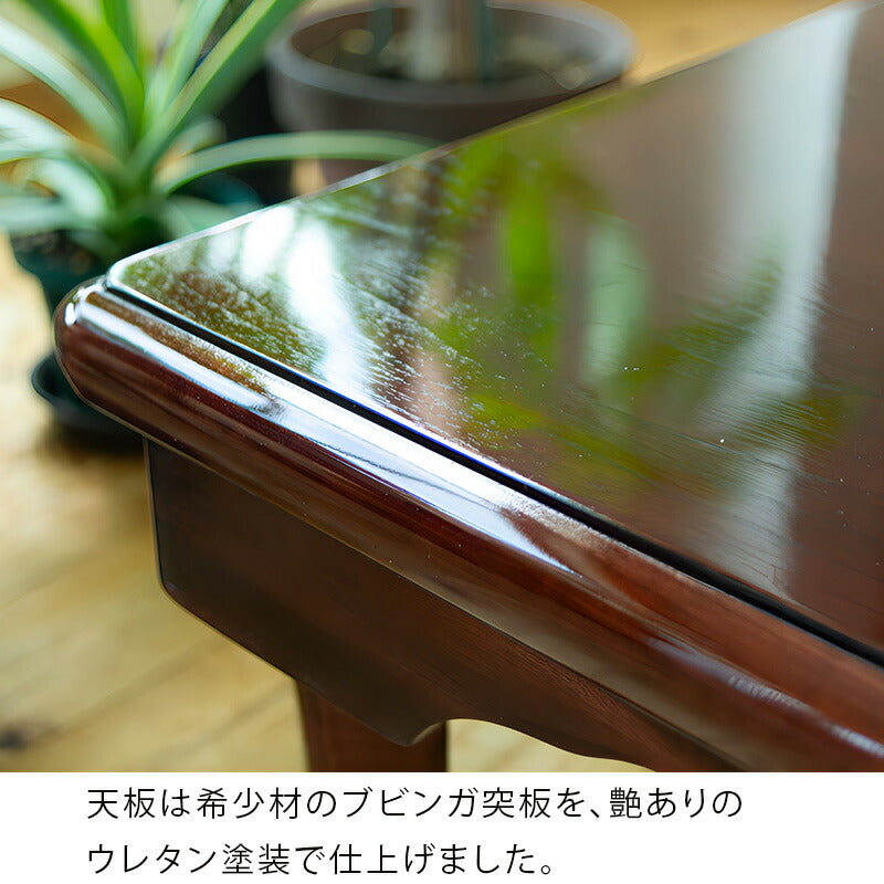 日本製折れ脚テーブル姫路折りたたみ座敷机リビングテーブル座卓幅75cm幅80cm正方形ブビンガ和室和風