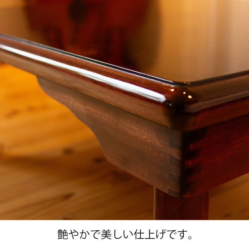 日本製折れ脚テーブル姫路折りたたみ座敷机リビングテーブル座卓幅75cm幅80cm正方形ブビンガ和室和風