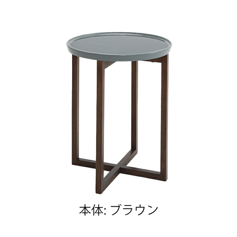 CITYシティティーテーブル丸形ハイタイプレッドグレーパープルウォールナットオークシリーズ