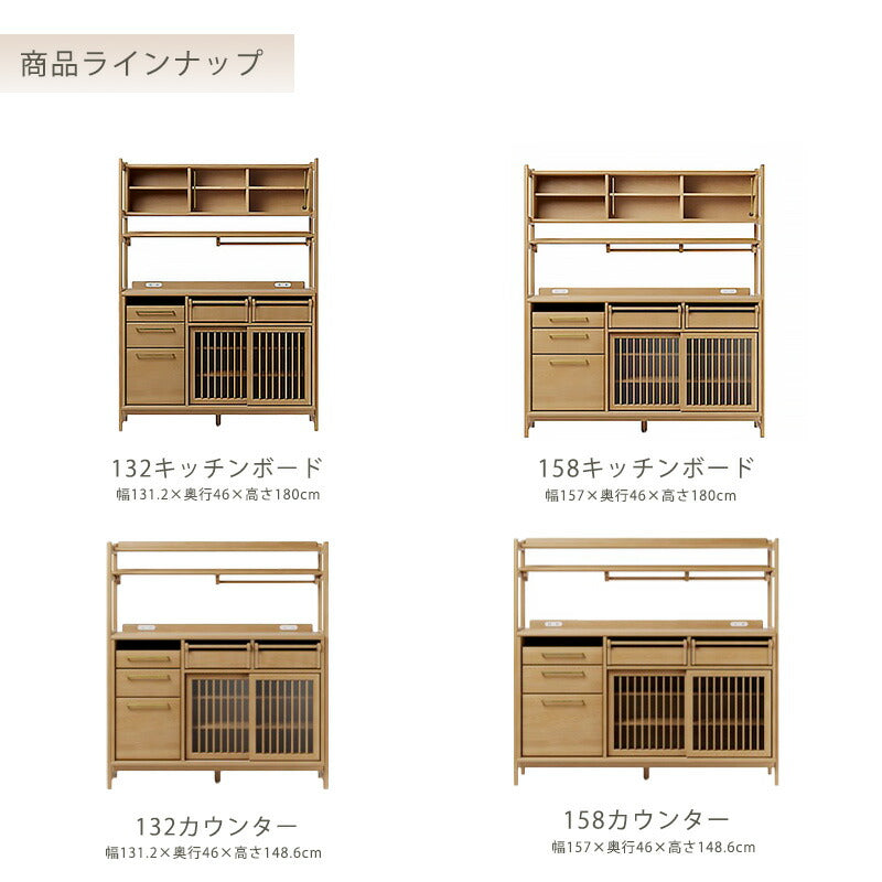 (開梱・設置無料)食器棚カップボードキッチンボード4タイプホワイトオークウォールナットLABELWORKフランツFRANTZ