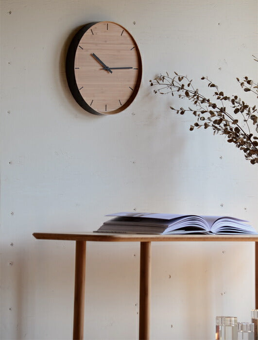 【正規品】TEORIテオリ時計壁掛け時計ウォールクロックwallclock竹集成材リビング雑貨プレゼント好適品P-WC/p-wc