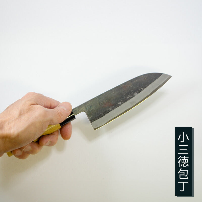 黒打包丁三徳菜切包丁白紙鋼タダフサx箱屋の八代目オリジナル