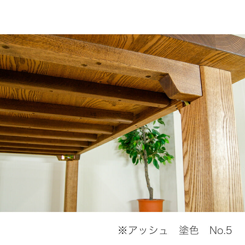 天然植物オイル塗装・セミオーダーのダイニングテーブル【ちあき】幅1360〜1500mm