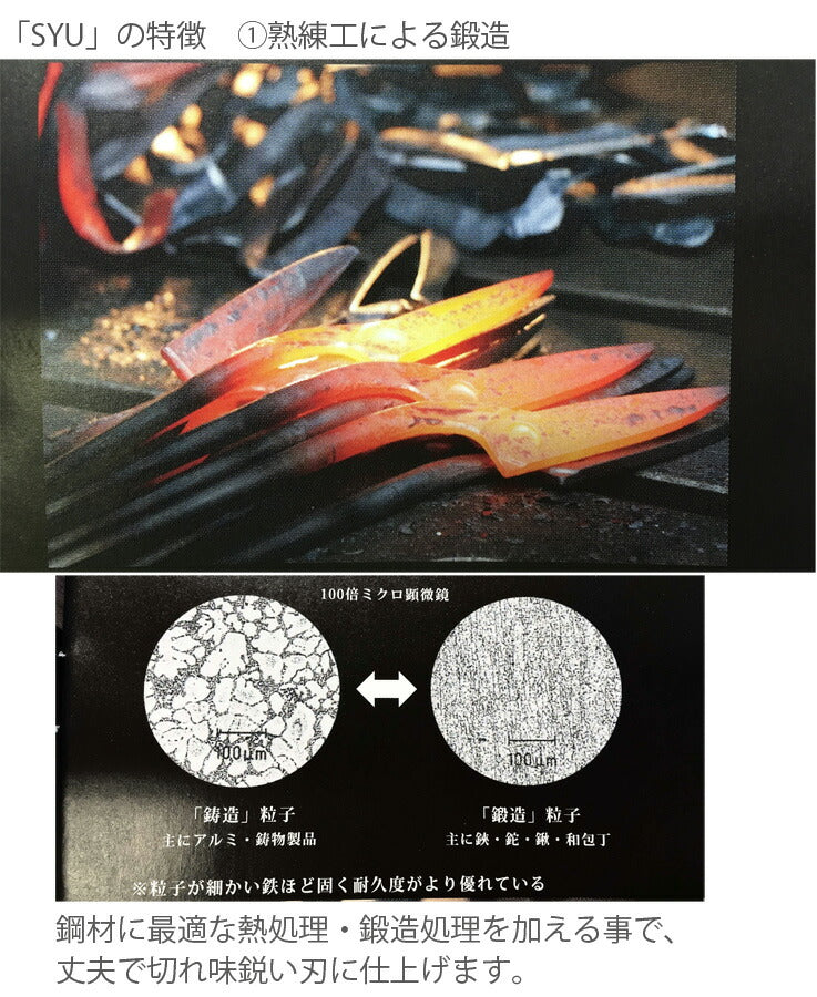 SYU剪定ハサミミニプルーナー小型燕三条日本製本革鍛造鋼140mmm140