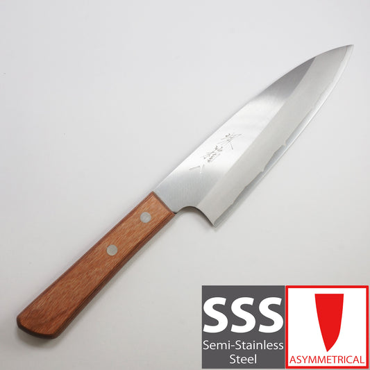 Nakiri cuchillo para verduras 165mm piel negra papel blanco 2 Sakai Japón