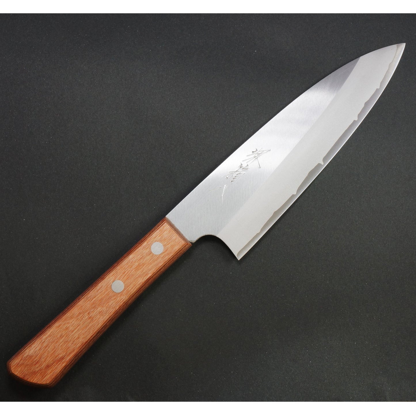 Nakiri cuchillo para verduras 165mm piel negra papel blanco 2 Sakai Japón